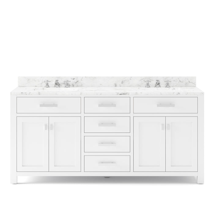 Water Creation | Madison 72" Pure White Double Sink Bathroom Vanity Water Creation - Vanity Water Creation   