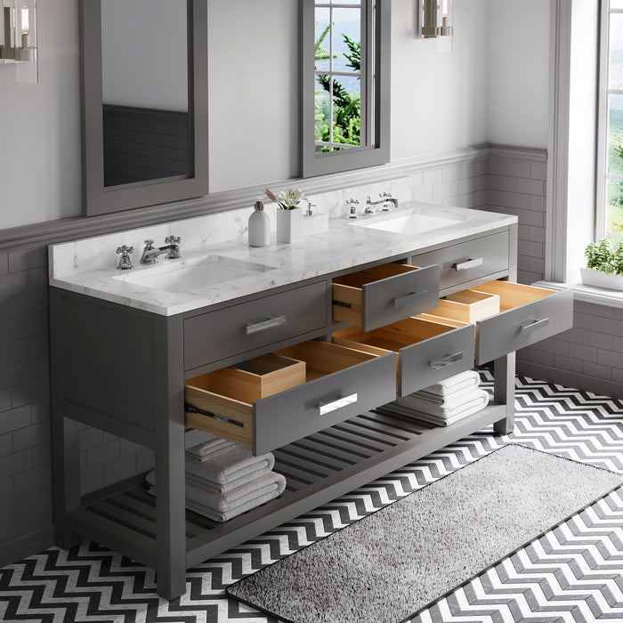 Water Creation | Madalyn 72" Cashmere Grey Double Sink Bathroom Vanity Water Creation - Vanity Water Creation   