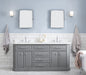 Water Creation | Palace 72" Quartz Carrara Cashmere Grey Bathroom Vanity Set With Hardware in Chrome Finish Water Creation - Vanity Water Creation   