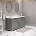 Water Creation | Derby 72" Cashmere Grey Double Sink Bathroom Vanity Water Creation - Vanity Water Creation   
