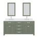 Water Creation | Madison 72" Double Sink Carrara White Marble Countertop Vanity in Glacial Green Water Creation - Vanity Water Creation   