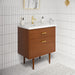 Water Creation | Brandy 30" Integrated Ceramic Sink Top Vanity in Honey Walnut Water Creation - Vanity Water Creation   