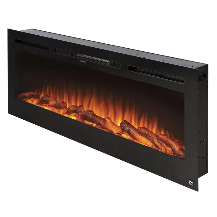 Touchstone | Sideline 50" Recessed Mounted Electric Fireplace, Black Touchstone - Electric Fireplace Touchstone   