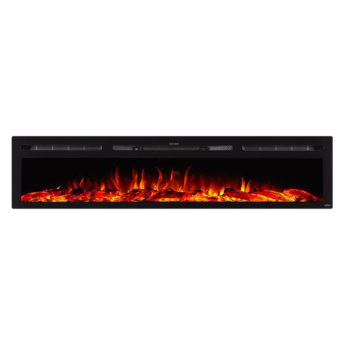 Touchstone | Sideline 84" Recessed Mounted Electric Fireplace, Black Touchstone - Electric Fireplace Touchstone   