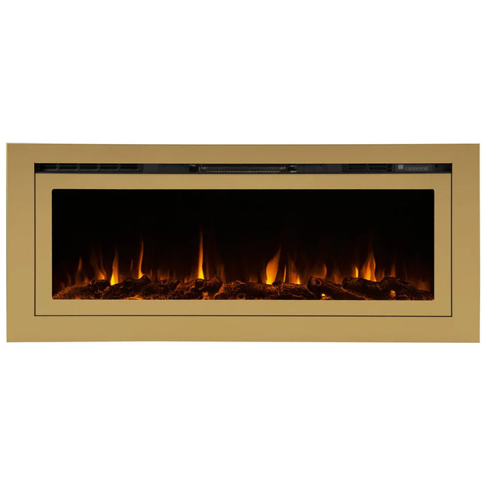 Touchstone | Sideline Deluxe 60" Recessed Mounted Electric Fireplace, Gold Touchstone - Electric Fireplace Touchstone   