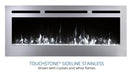 Touchstone | Sideline Deluxe 60" Recessed Mounted Electric Fireplace, Stainless Steel Touchstone - Electric Fireplace Touchstone   