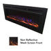 Touchstone | Sideline 60" Steel Recessed Mounted Electric Fireplace, Matte Black Touchstone - Electric Fireplace Touchstone   