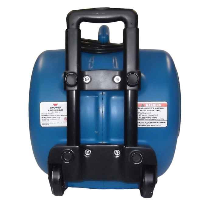 XPOWER | X-830H | 1 HP, 3600 CFM, 8.5 Amps, 3-Speed Air Mover w/ Telescopic Handle & Wheels XPOWER - Centrifugal Air Mover XPOWER   