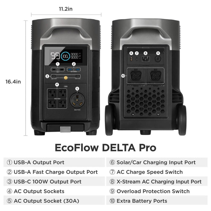 EcoFlow DELTA Pro Portable Power Station Ecoflow - Power Station EcoFlow   